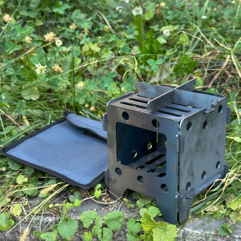 Піч-трісочниця Mzavod 13.5х13.5х15см 2мм мала з чохлом