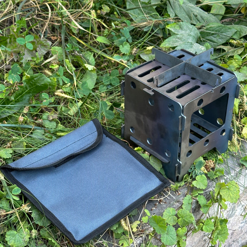 Піч-трісочниця Mzavod 13.5х13.5х15см 2мм мала з чохлом