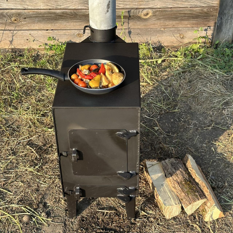 Піч-буржуйка 3мм з варильною поверхнею