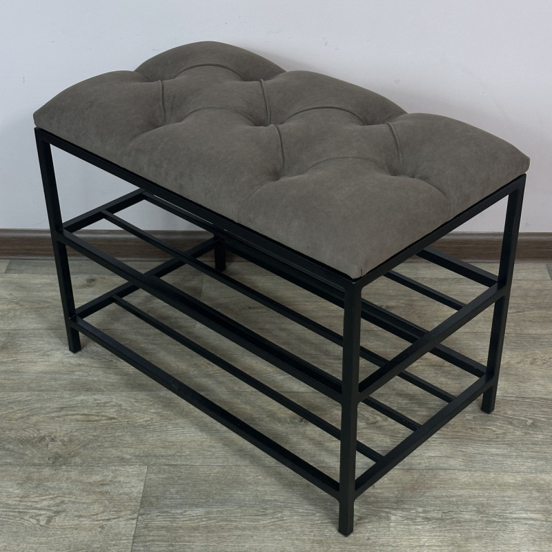 Банкетка для взуття Женева-1 50 см велюр коричневий 1-0-9005