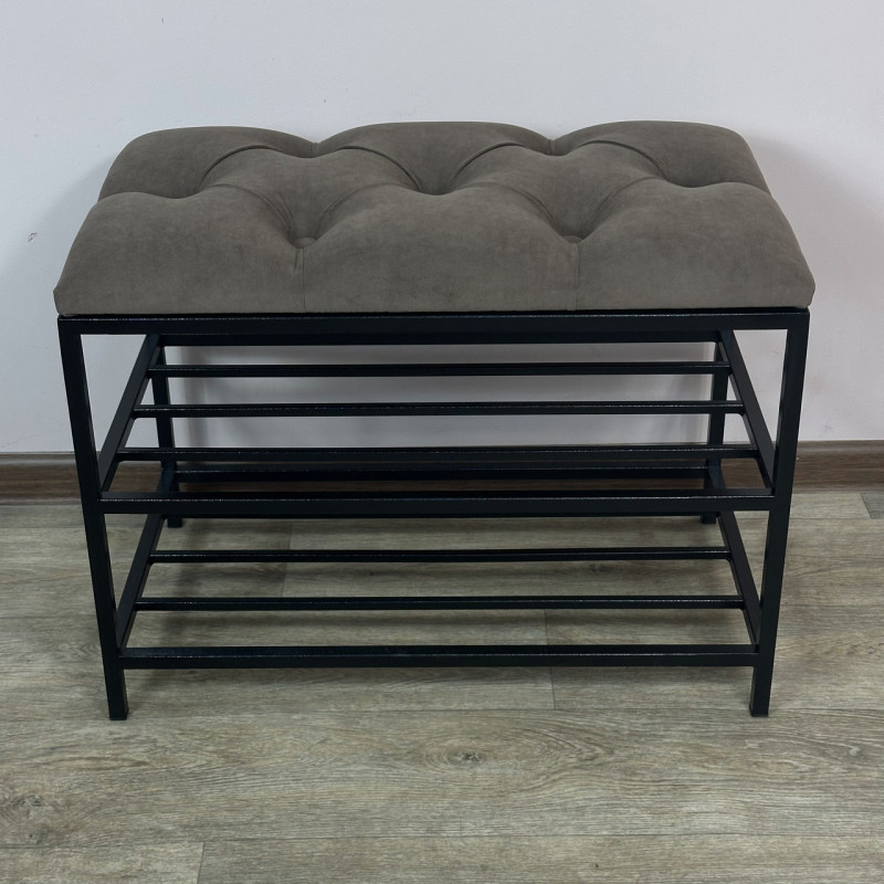 Банкетка для взуття Женева-1 50 см велюр коричневий 1-0-9005