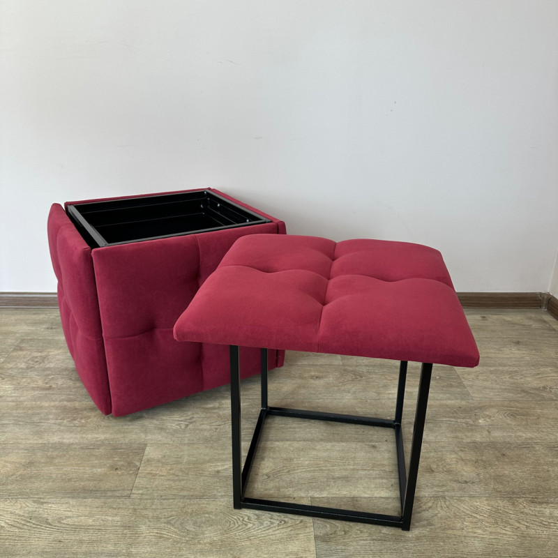 Пуф-трансформер 5в1 Остін-4 велюр червоний 4-0-9005