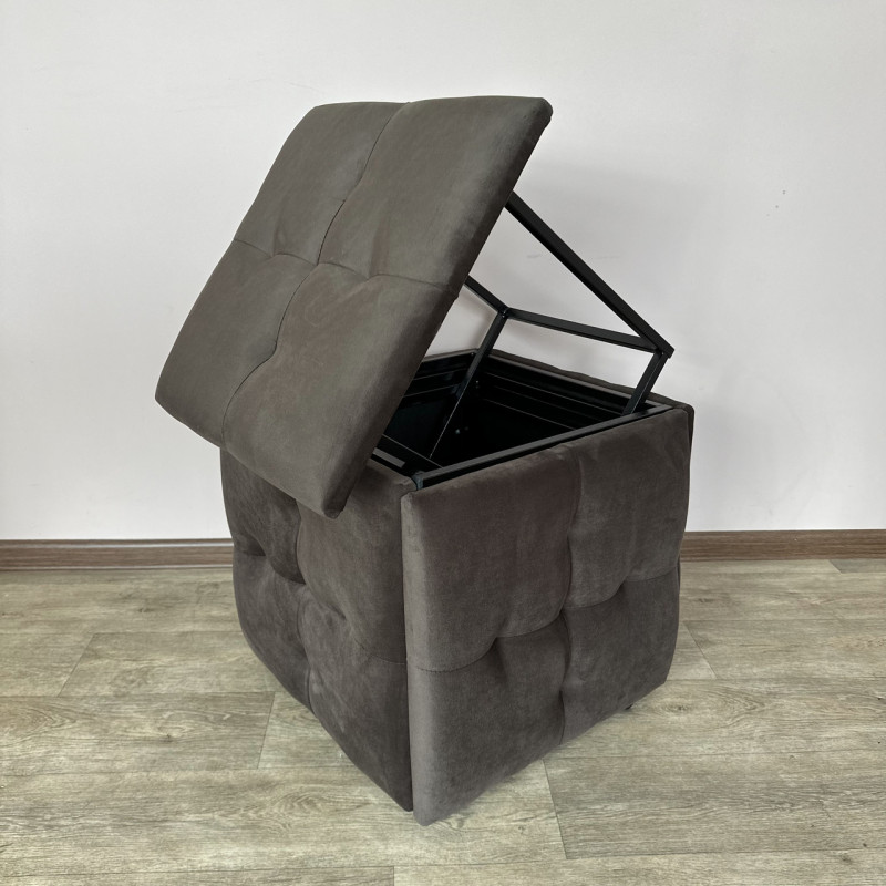 Пуф-трансформер 5в1 Mzavod Остин-4 велюр серо-коричневый 5-0-9005