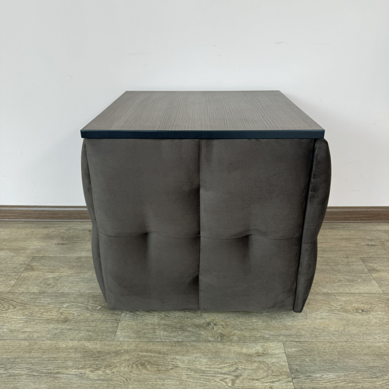 Пуф-трансформер 5в1 Остін-4 зі столиком велюр сіро-коричневий/ріголетто темний 5-1-9003