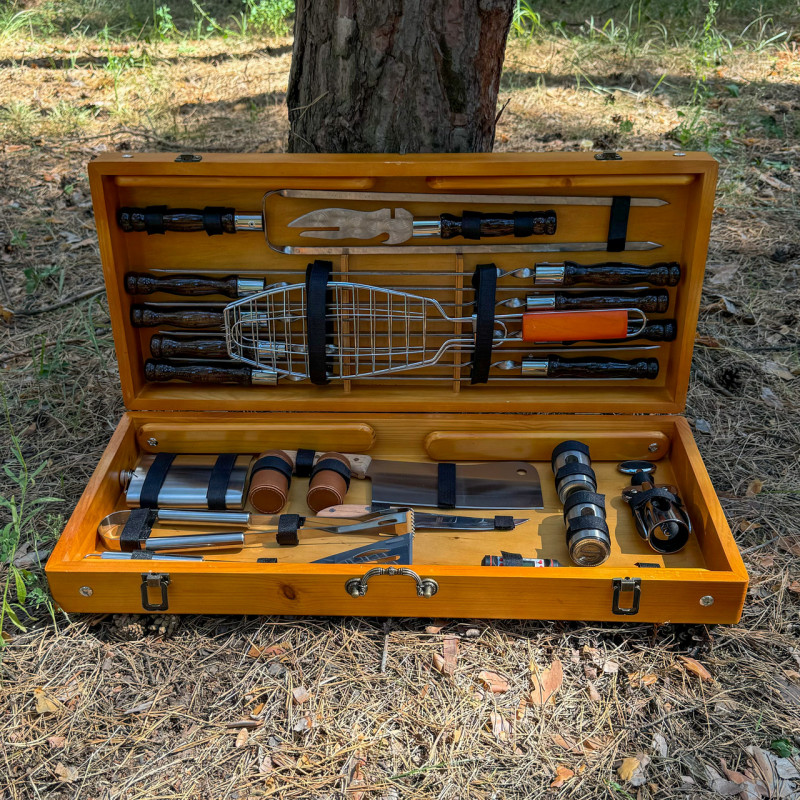 Подарочный набор Mzavod Мастер Гриль кейс-столик светлый