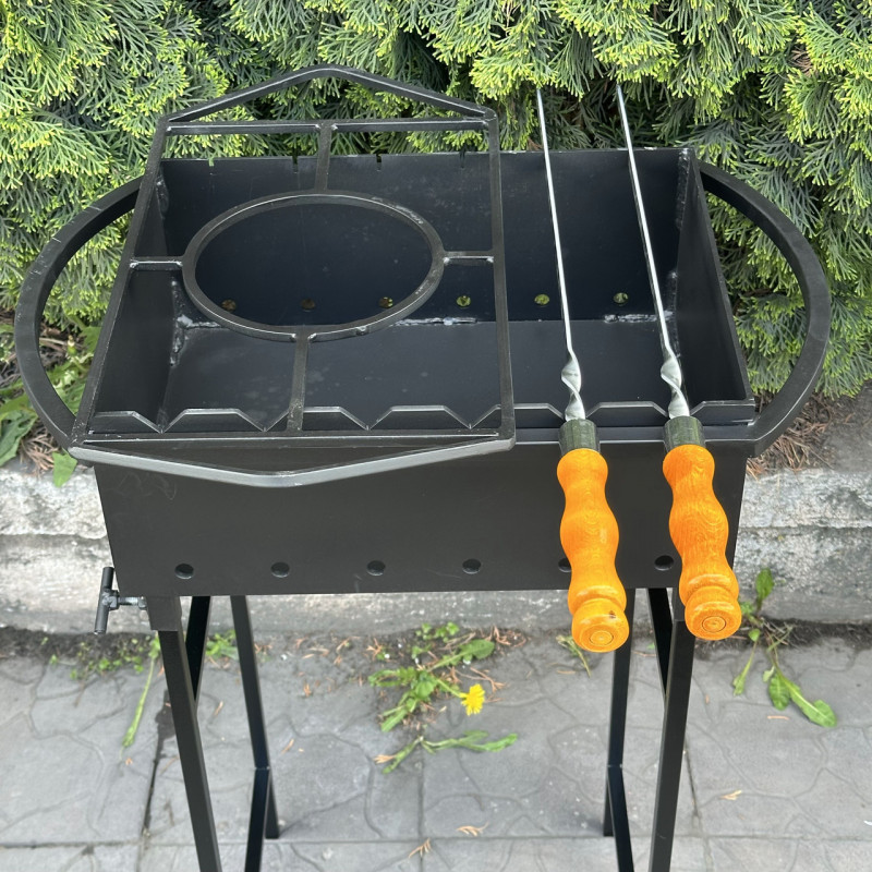 Мангал Mzavod Гектор на 6 шампурів 3мм на ніжках