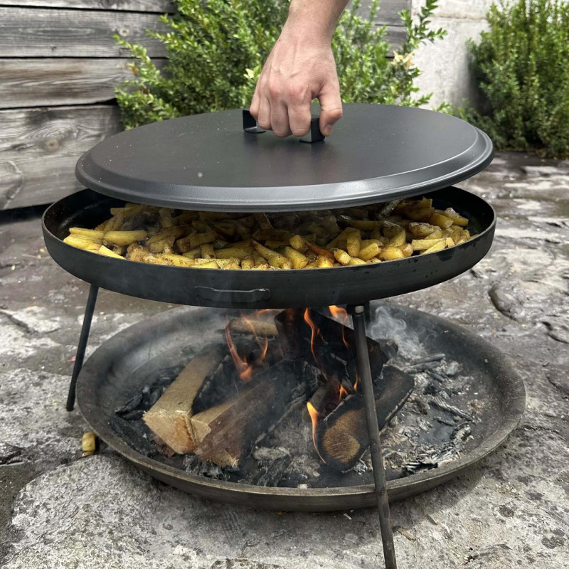 Сковорода з диску Mzavod Фрея 50см з кришкою