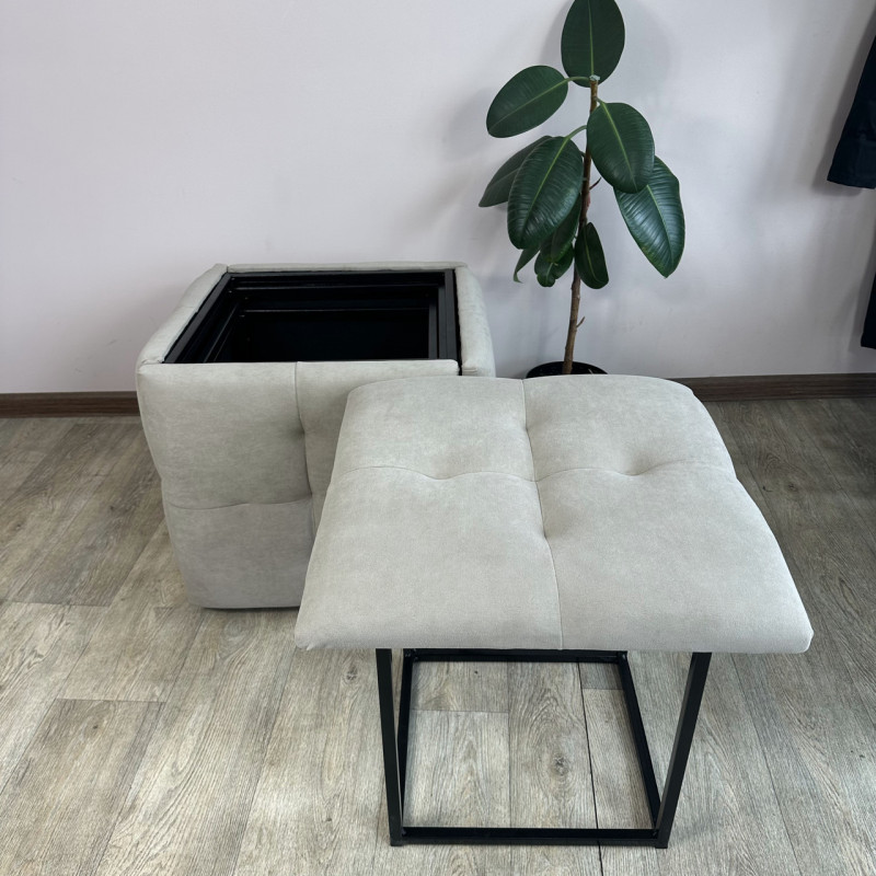 Пуф-трансформер 5в1 Остін-4 велюр світло-сірий 6-0-9005