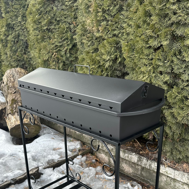 Универсальна кришка-барбекю Mzavod для мангалу на 12 шампурів