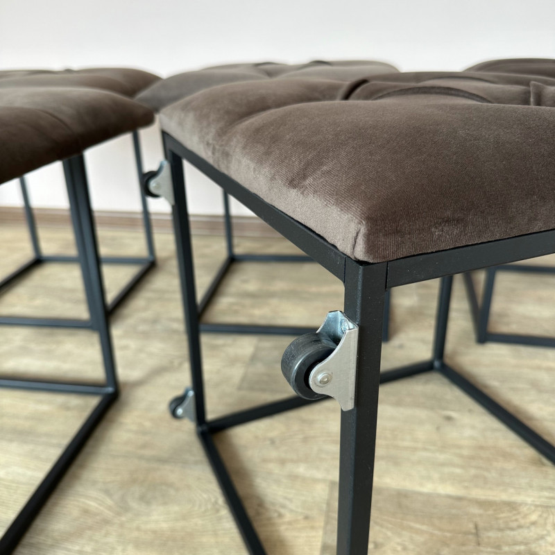 Пуф-трансформер 5в1 Остін-1 велюр сіро-коричневий 5-0-9005