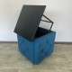 Пуф-трансформер 5в1 Остін-1 зі столиком велюр бірюзовий/чорний 2-5-9005
