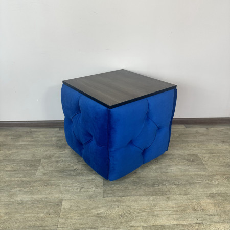 Пуф-трансформер 5в1 Остін-1 зі столиком велюр синій/ріголетто темний 9-1-9003