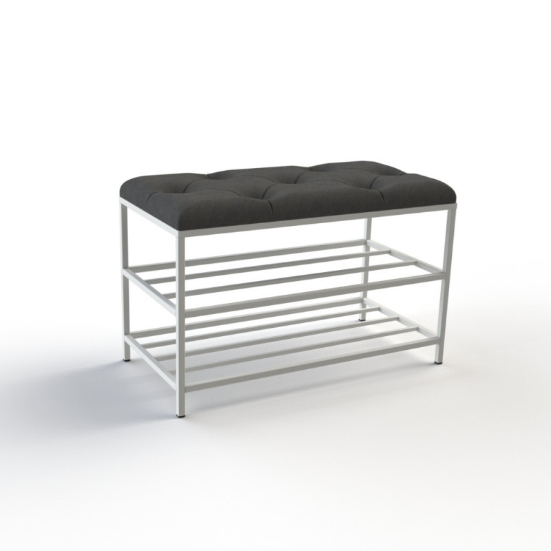 Банкетка для взуття Женева-1 70 см велюр чорний 10-0-9003