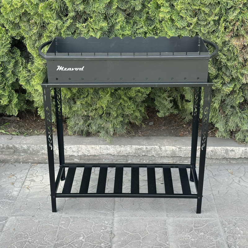 Мангал Mzavod Прометей на 12 шампурів 3мм на дровниці