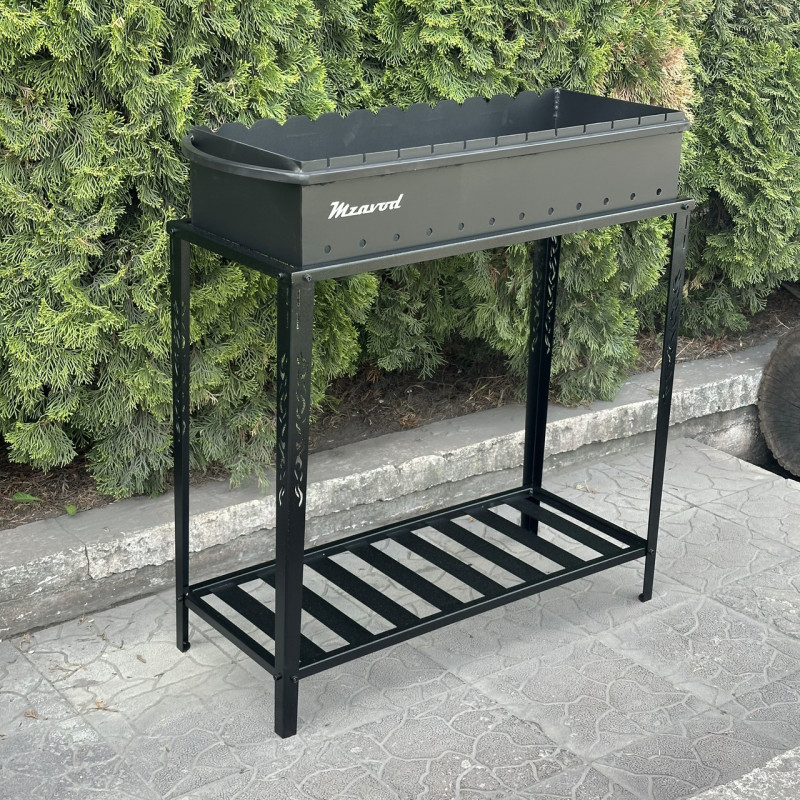 Мангал Mzavod Прометей на 12 шампурів 3мм на дровниці