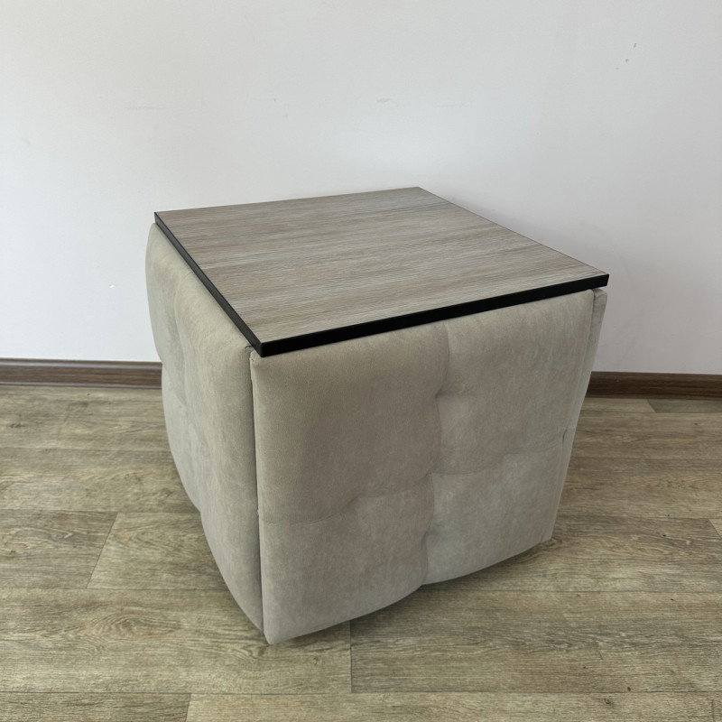 Пуф-трансформер 5в1 Остін-4 зі столиком велюр бежевий/дуб платиновий 3-2-9003