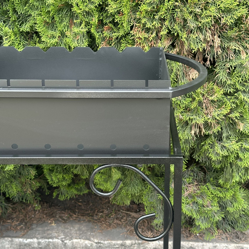 Мангал Mzavod Гефест на 15 шампурів 4мм на дровниці