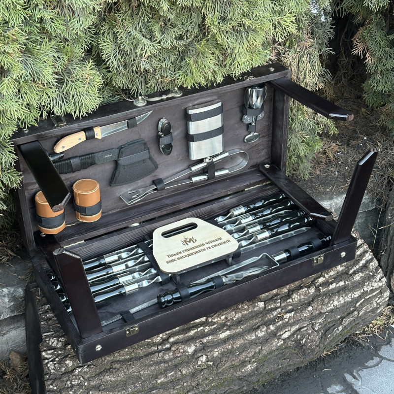 Подарочный набор Mzavod Атаман кейс-столик черный