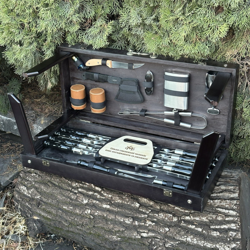 Подарочный набор Mzavod Атаман кейс-столик черный