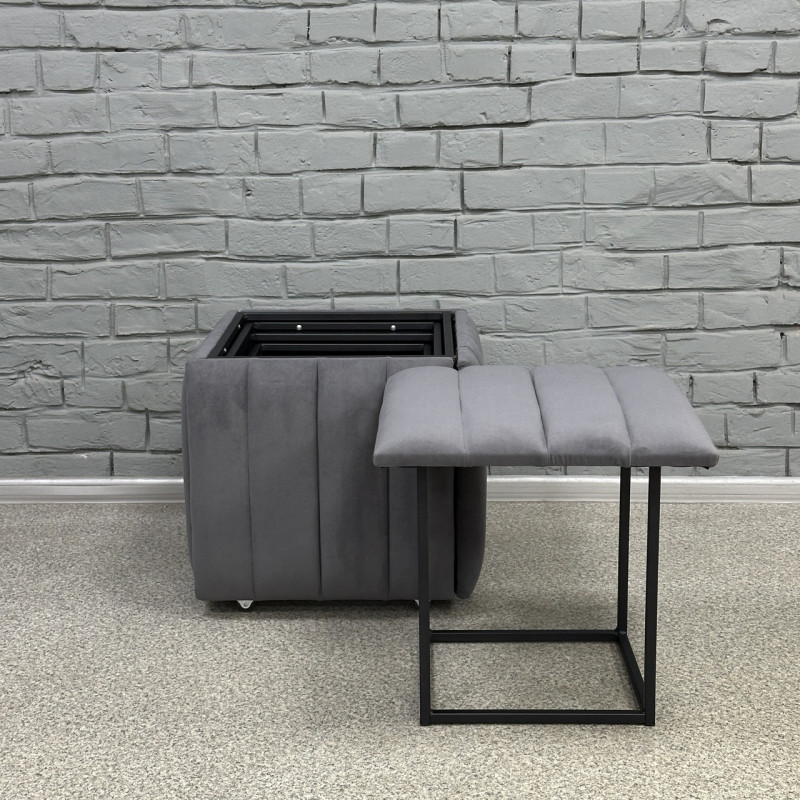 Пуф-трансформер 5в1 Остін-2 велюр сірий 7-0-9005