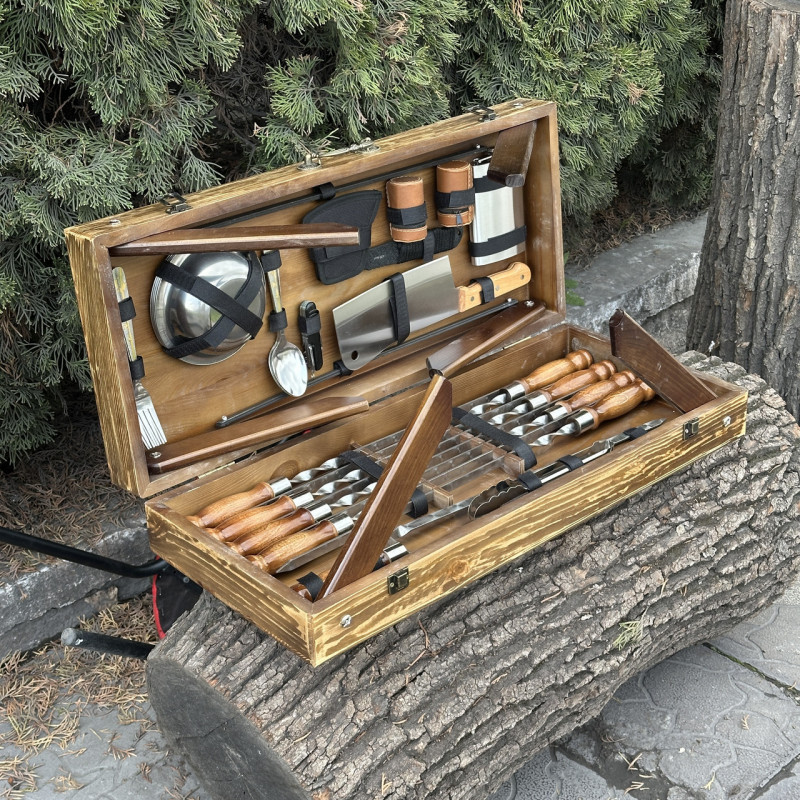 Подарочный набор Mzavod Пикник кейс-столик светлая текстура