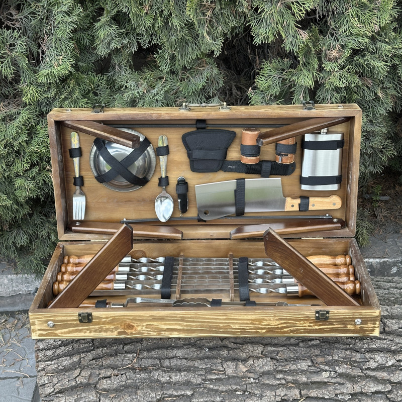 Подарочный набор Mzavod Пикник кейс-столик светлая текстура