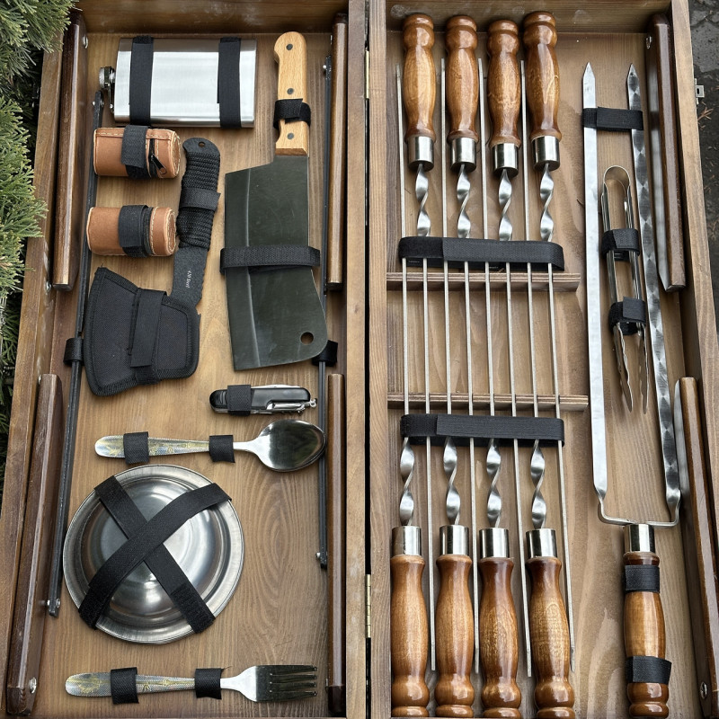 Подарочный набор Mzavod Пикник кейс-столик светлая текстура