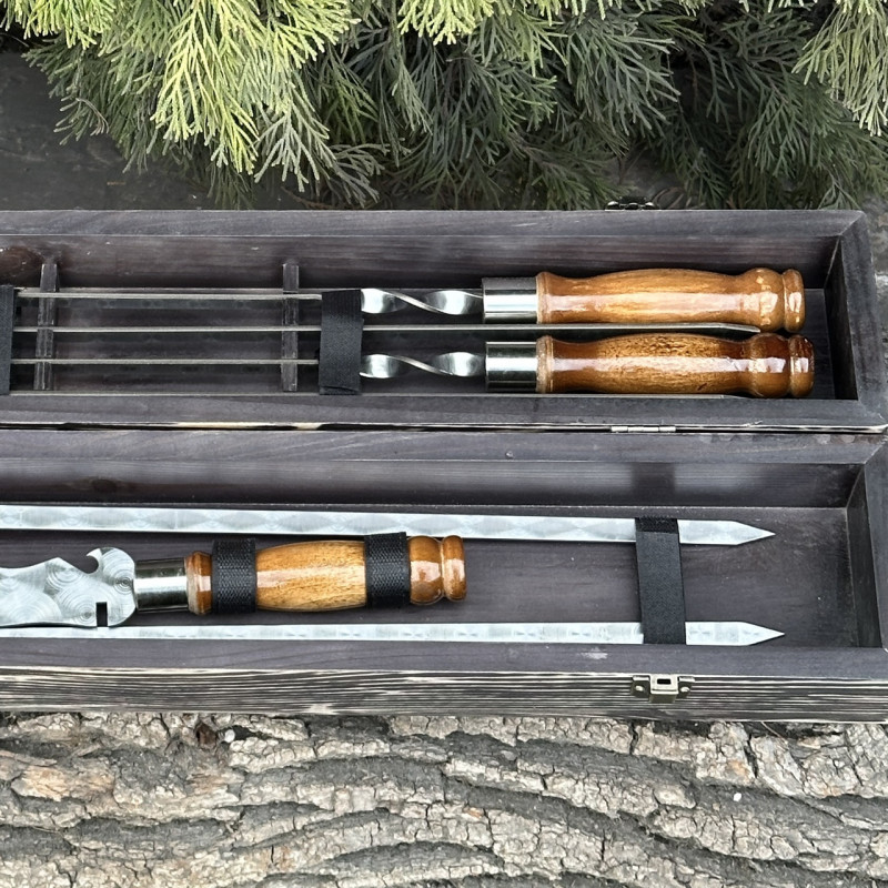 Подарочный набор Mzavod ШашлыКейс темная текстура