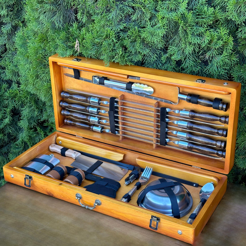 Подарунковий набір Mzavod Пікнік кейс-столик світлий