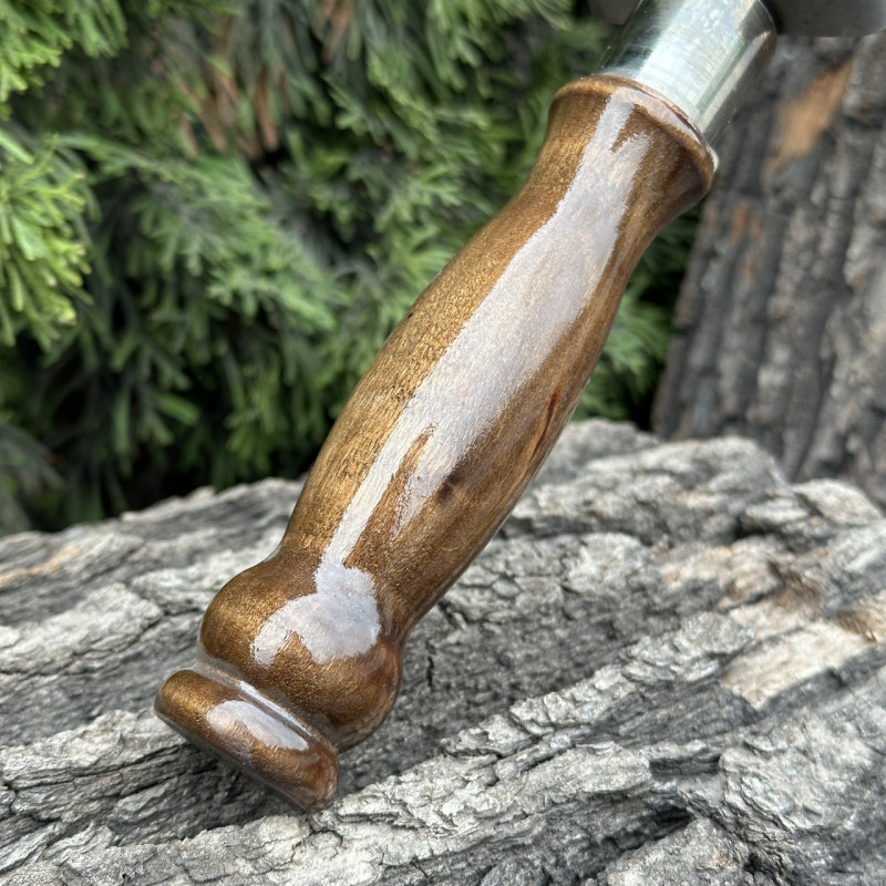 Подвійний шампур Mzavod з дерев'яною ручкою 630х12х3мм ретро