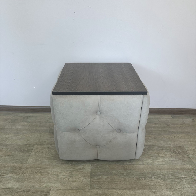 Пуф-трансформер 5в1 Остін-1 зі столиком велюр бежевий/ріголетто темний 3-1-9005