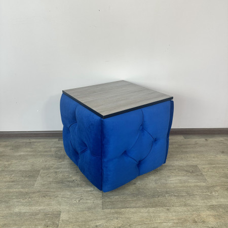 Пуф-трансформер 5в1 Остін-1 зі столиком велюр синій/дуб платиновий 9-2-9003