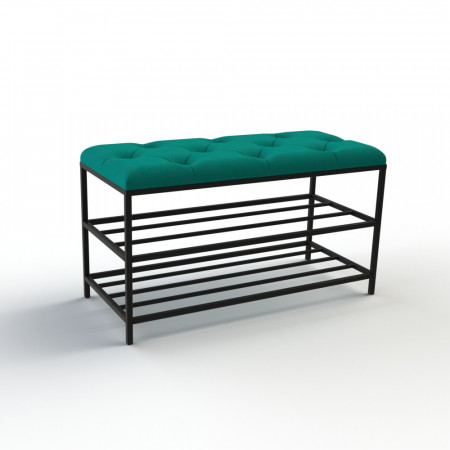 Банкетка для взуття Женева-1 80 см велюр смарагдовий 8-0-9005