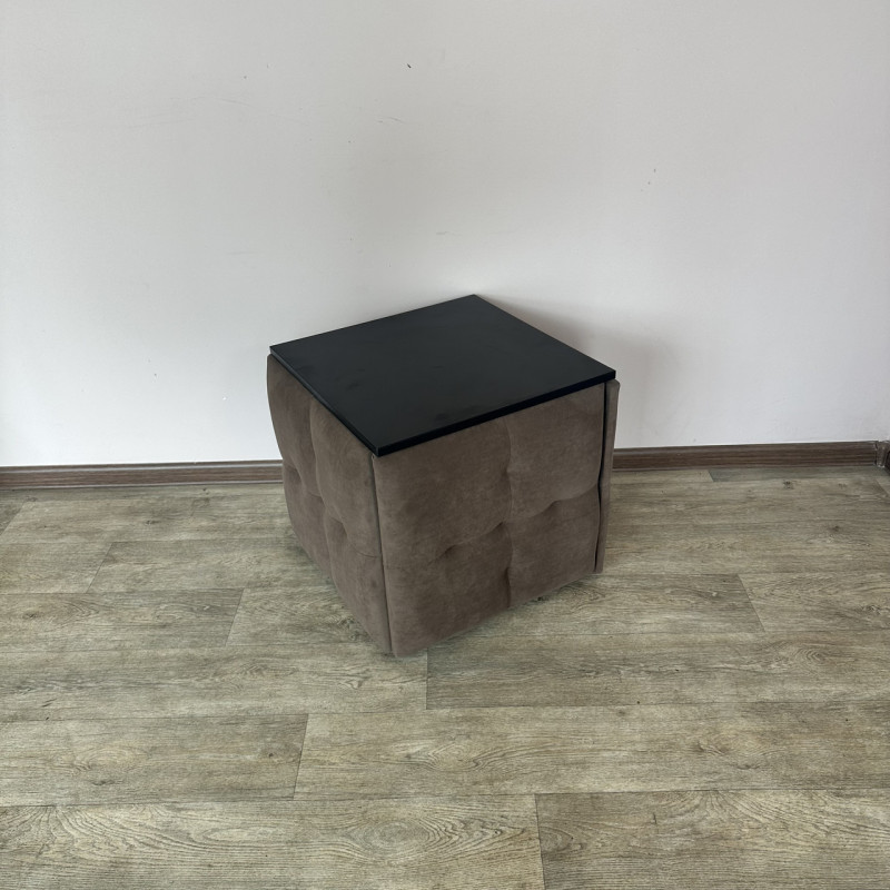 Пуф-трансформер 5в1 Остін-4 зі столиком велюр коричневий/чорний 1-5-9005