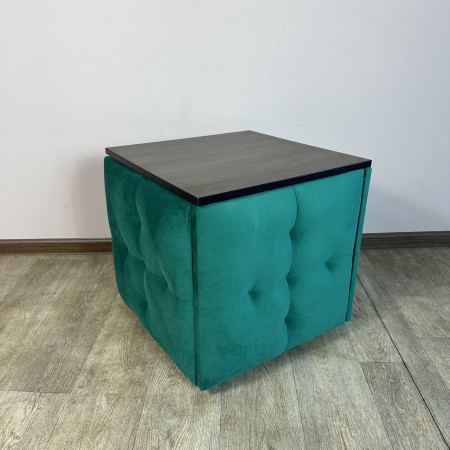 Пуф-трансформер 5в1 Остін-4 зі столиком велюр смарагдовий/ріголетто темний 8-1-9005