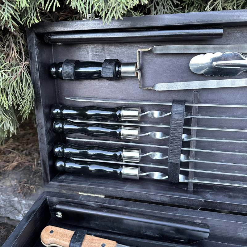 Подарочный набор Mzavod Пикник кейс-столик черный