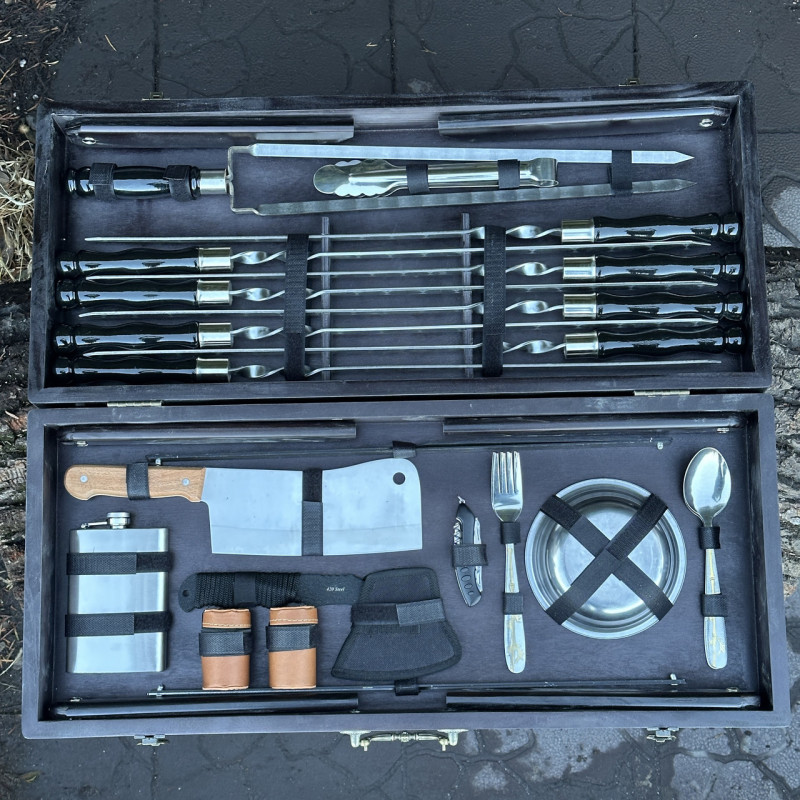 Подарочный набор Mzavod Пикник кейс-столик черный