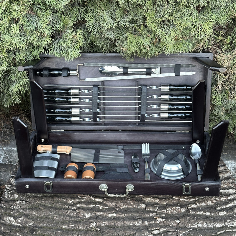 Подарочный набор Mzavod Пикник кейс-столик черный