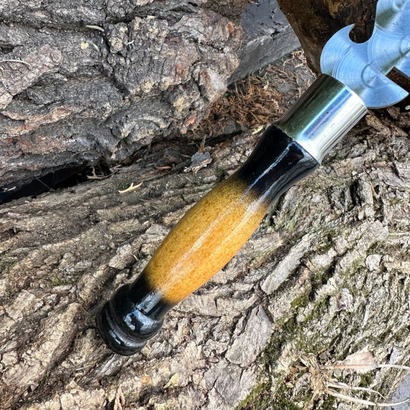 Вилка Mzavod з дерев'яною ручкою для зняття м'яса 280х2мм двокольорова