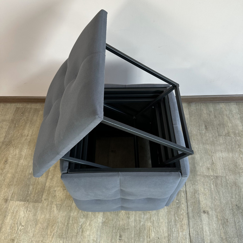 Пуф-трансформер 5в1 Остін-4 велюр сірий 7-0-9005