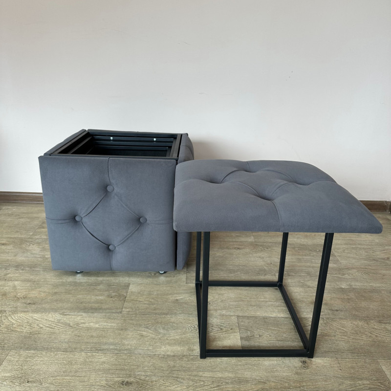 Пуф-трансформер 5в1 Остін-1 велюр сірий 7-0-9005