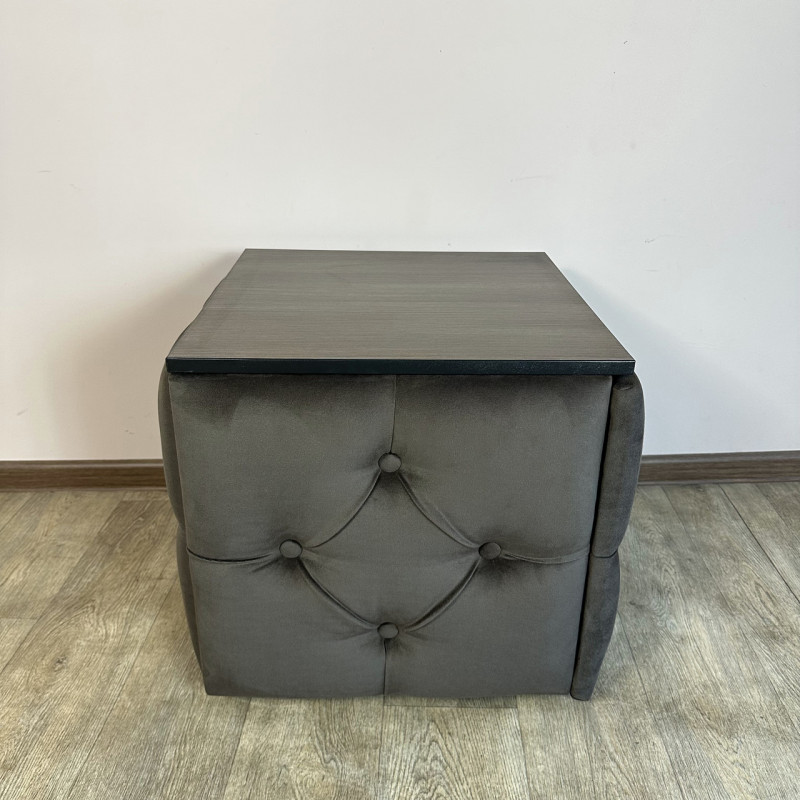 Пуф-трансформер 5в1 Остін-1 зі столиком велюр сіро-коричневий/ріголетто темний 5-1-9003