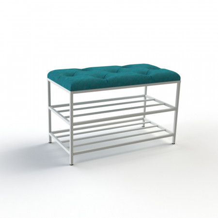 Банкетка для взуття Женева-1 70 см велюр бірюзовий 2-0-9003