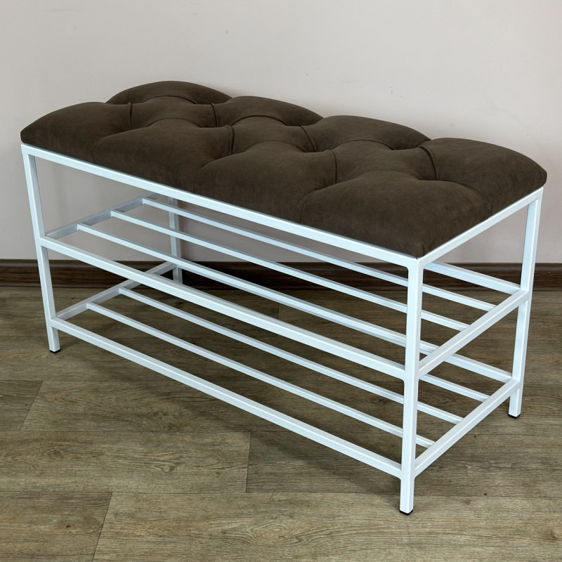 Банкетка для взуття Женева-1 70 см велюр коричневий 1-0-9003