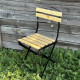 Стілець зі спинкою садовий металеводерев'яний складний