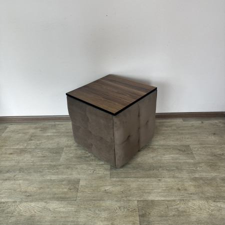 Пуф-трансформер 5в1 Остін-4 зі столиком велюр коричневий/горіх каліфорнійський 1-4-9003