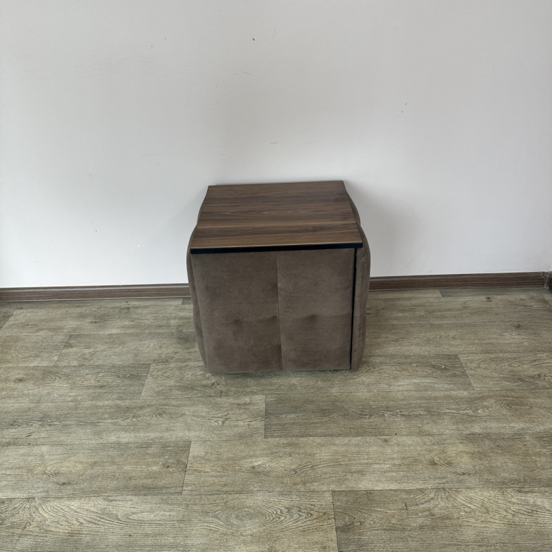 Пуф-трансформер 5в1 Остін-4 зі столиком велюр коричневий/горіх каліфорнійський 1-4-9003