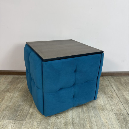 Пуф-трансформер 5в1 Остін-4 зі столиком велюр бірюзовий/ріголетто темний 2-1-9005