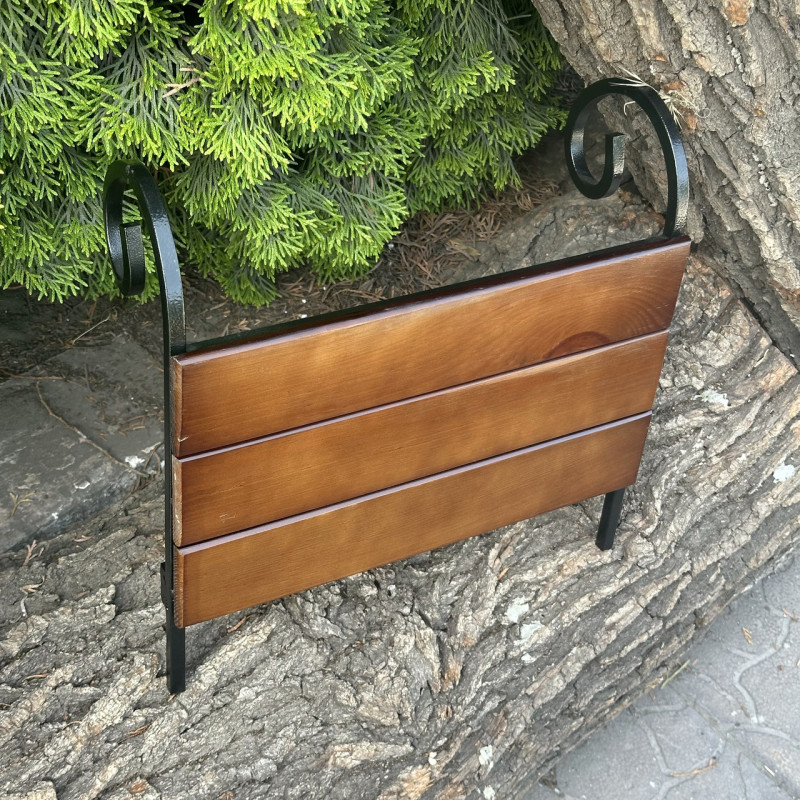 Бічна полиця Mzavod для мангалу Зевс на 12 шампурів темне дерево