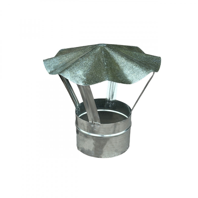 Піч-буржуйка BP/6-ВС_D120 4мм з оцинкованим димарем D120 (4 труби. коліно 90°. коліно 45°. грибок)